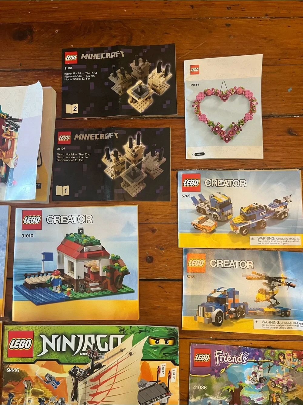 Lego Instruction Manuals Creator Friends Ninjago Minecraft Spidey Bundle*